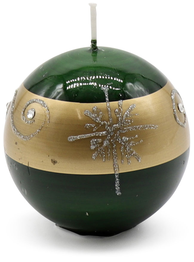 Kerzenkugel Ornament 1 grün 8cm