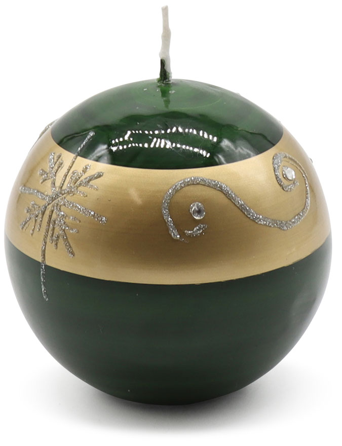 Kerzenkugel Ornament 1 grün 10cm